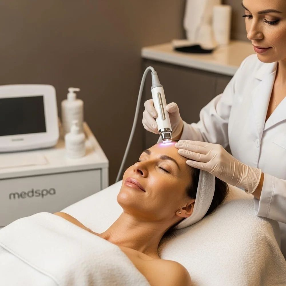Atendimento estético facial em ambiente acolhedor